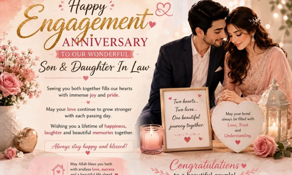 Engagement Anniversary Wishes To Son And Daughter In Law_
