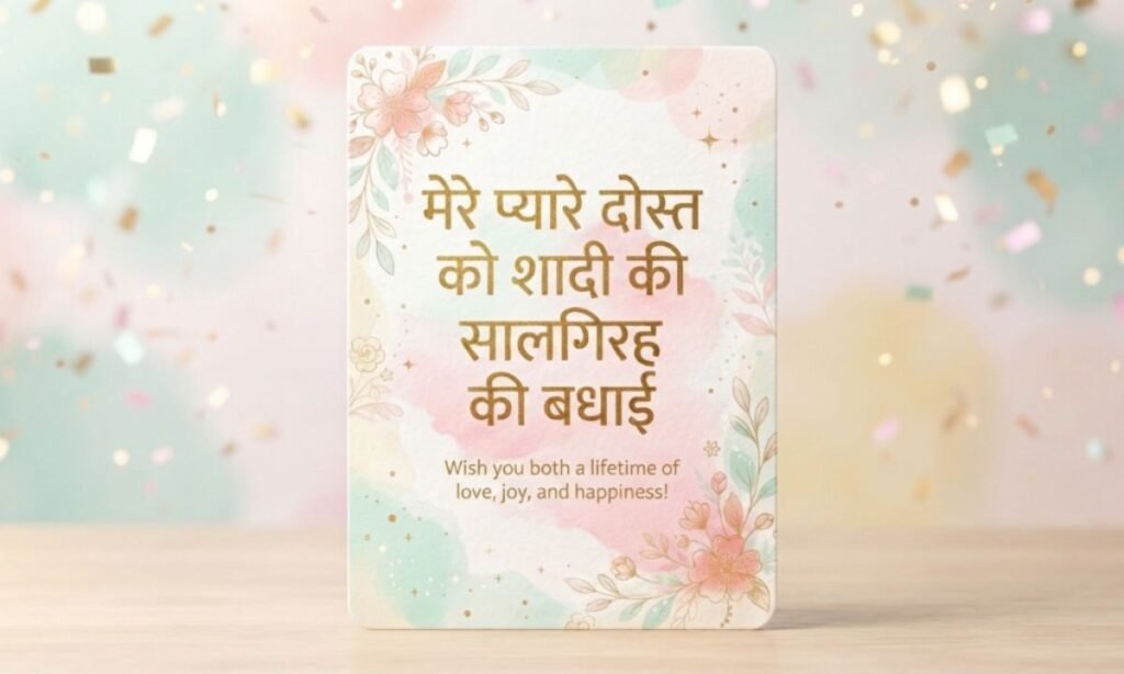 Happy Anniversary Wishes In Hindi For Friend