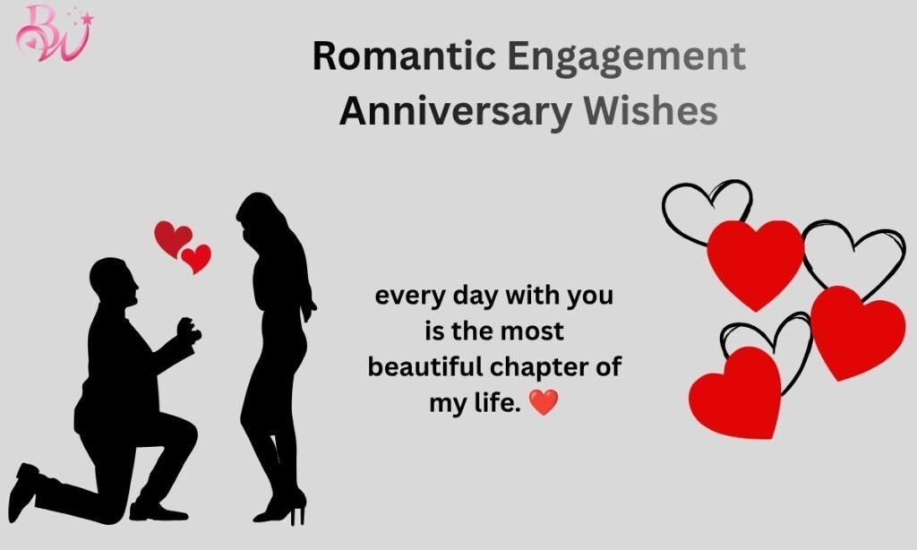 Romantic Engagement Anniversary Wishes
