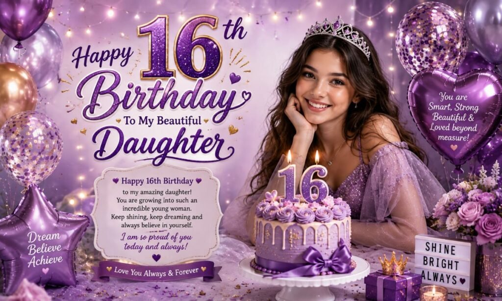 16th birthday wishes for daughter