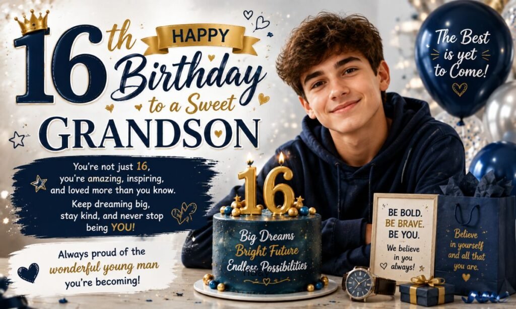 16th birthday wishes for grandson