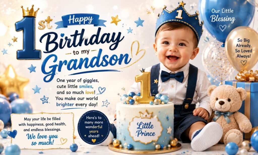1st birthday wishes for grandson