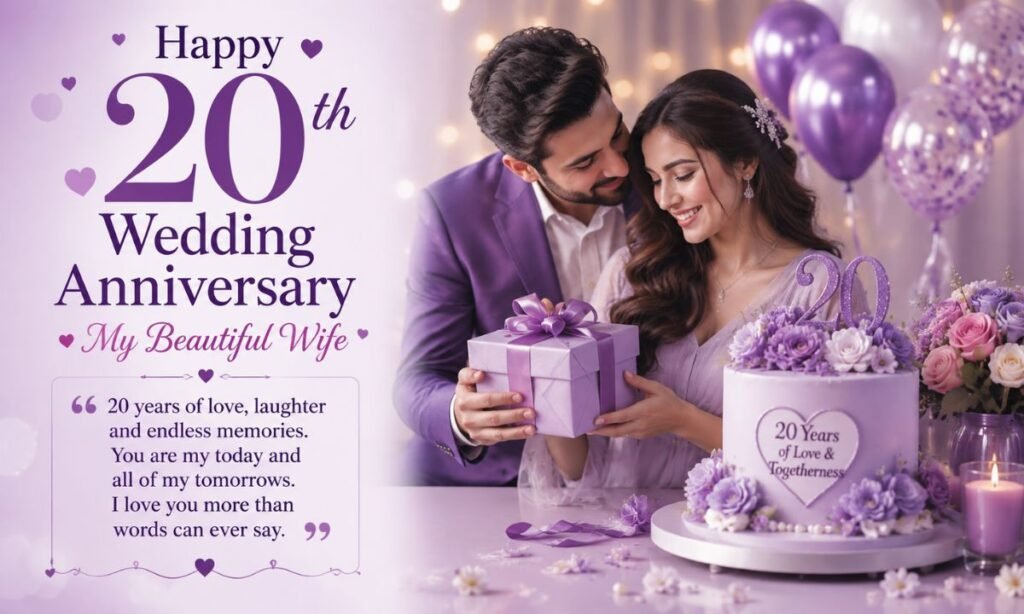 20th Wedding Anniversary my wife