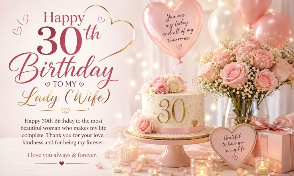 30th Birthday Wishes For Wife