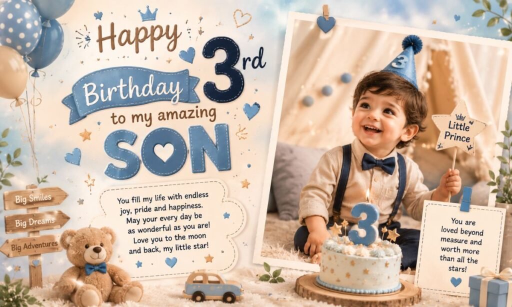 3rd birthday wishes for son