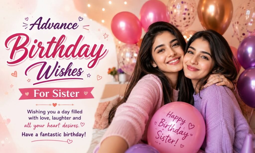 Advance Birthday Wishes For Sister