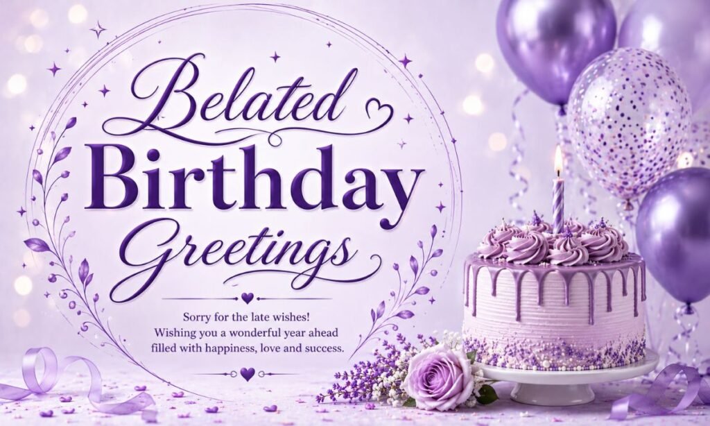 Belated birthday greetings