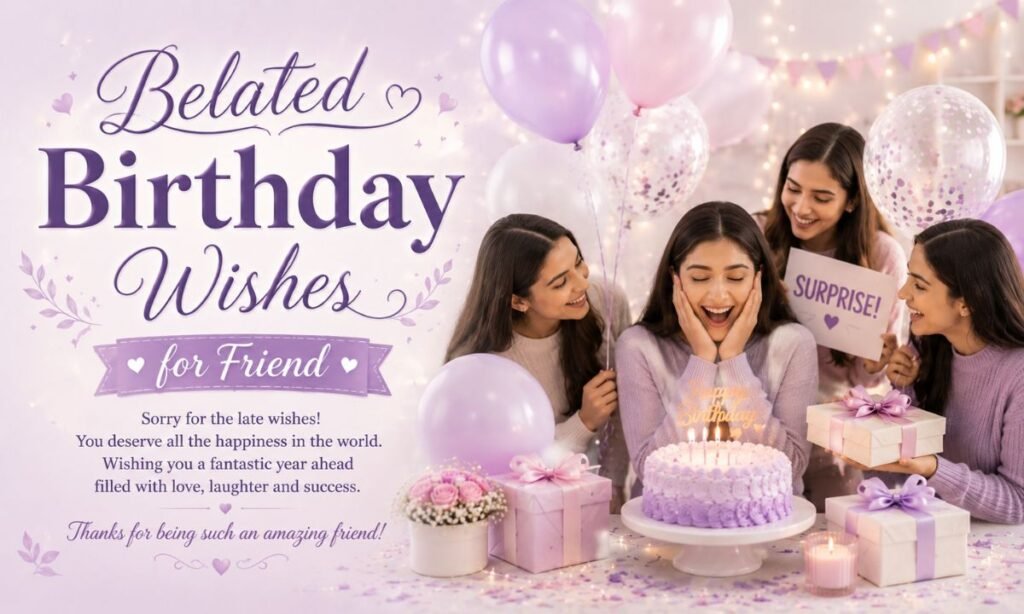 Belated birthday wishes for friend