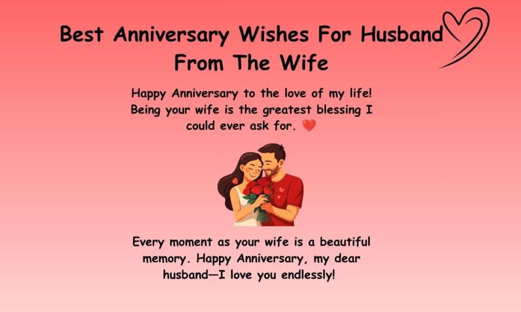 Best Anniversary Wishes For Husband From The Wife