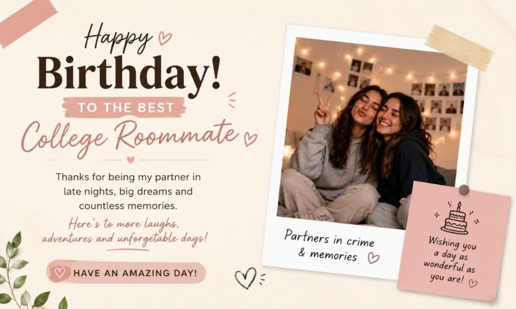 Birthday Wishes For collage Roommate