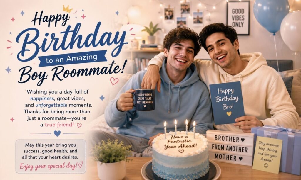 Birthday wishes for boy roommate 