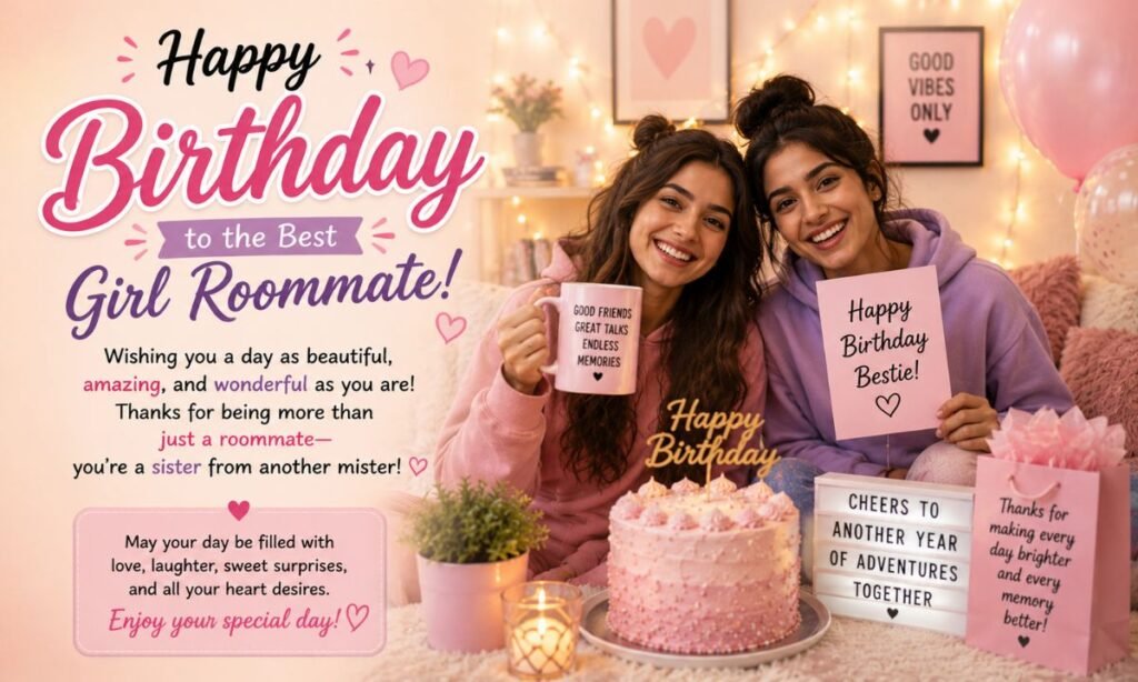 Birthday wishes for girl roommate 