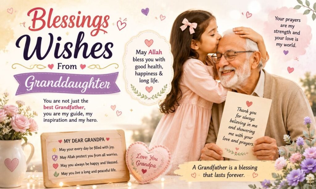 Blessing birthday wishes from granddaughter