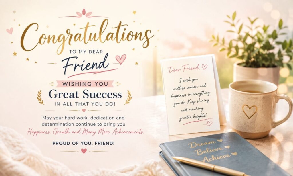 Congratulations Wishes For Success To Friend