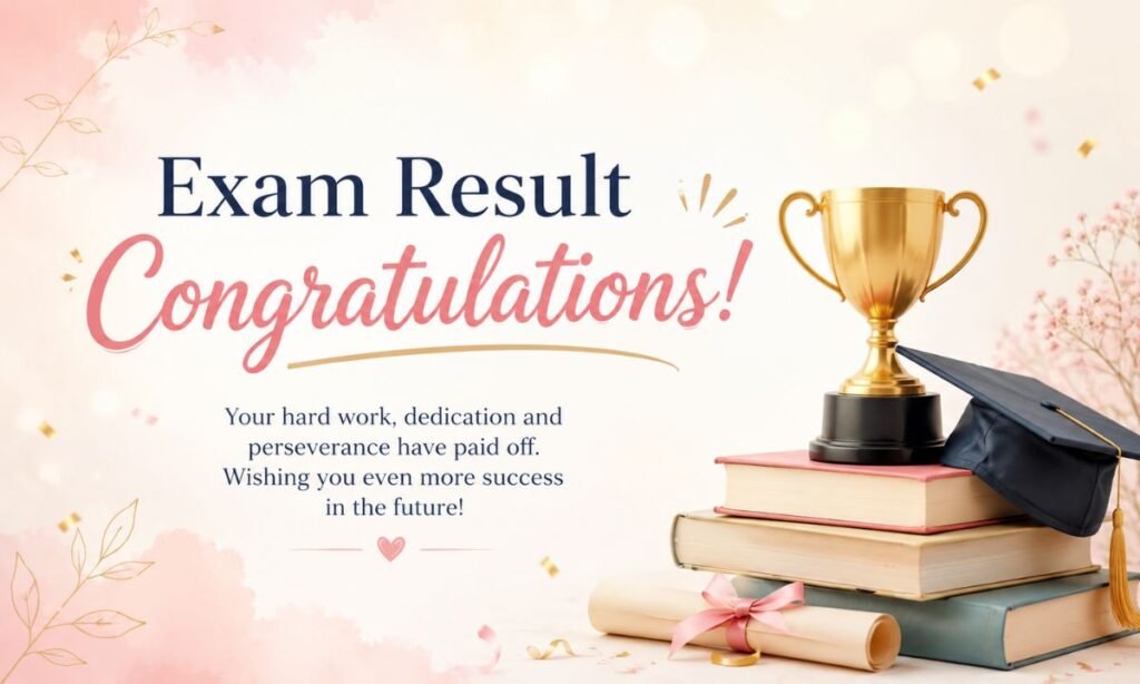 Congratulations exam result