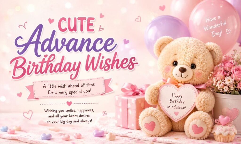 Cute Advance birthday wishes