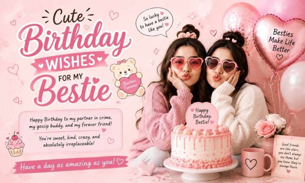 Cute Birthday wishes for best friend