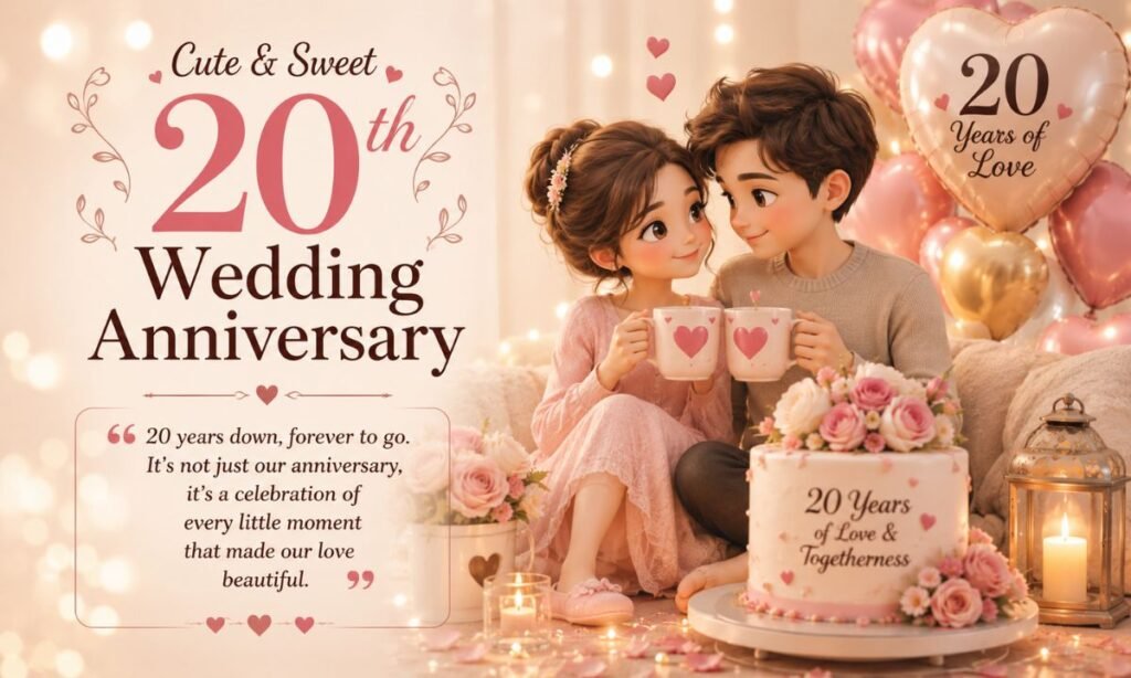 Cute and sweet 20th Wedding Anniversary quotes