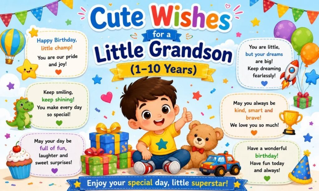 Cute wishes for grandson