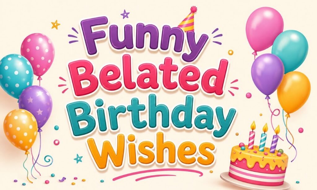 Funny Belated birthday wishes