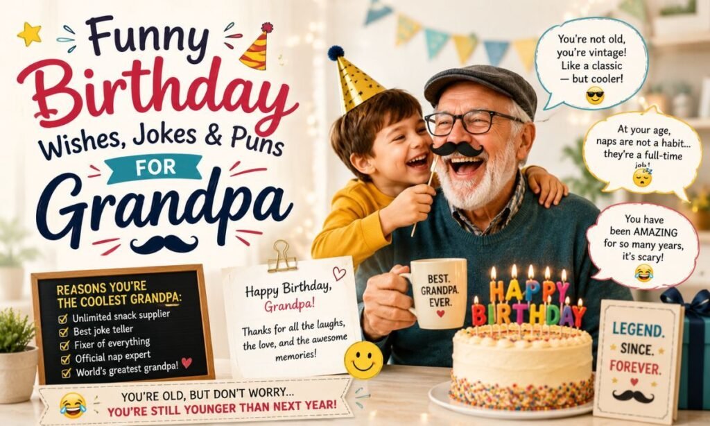 Funny birthday wishes for grandfather