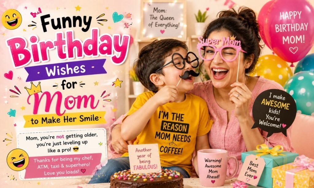Funny birthday wishes for mom