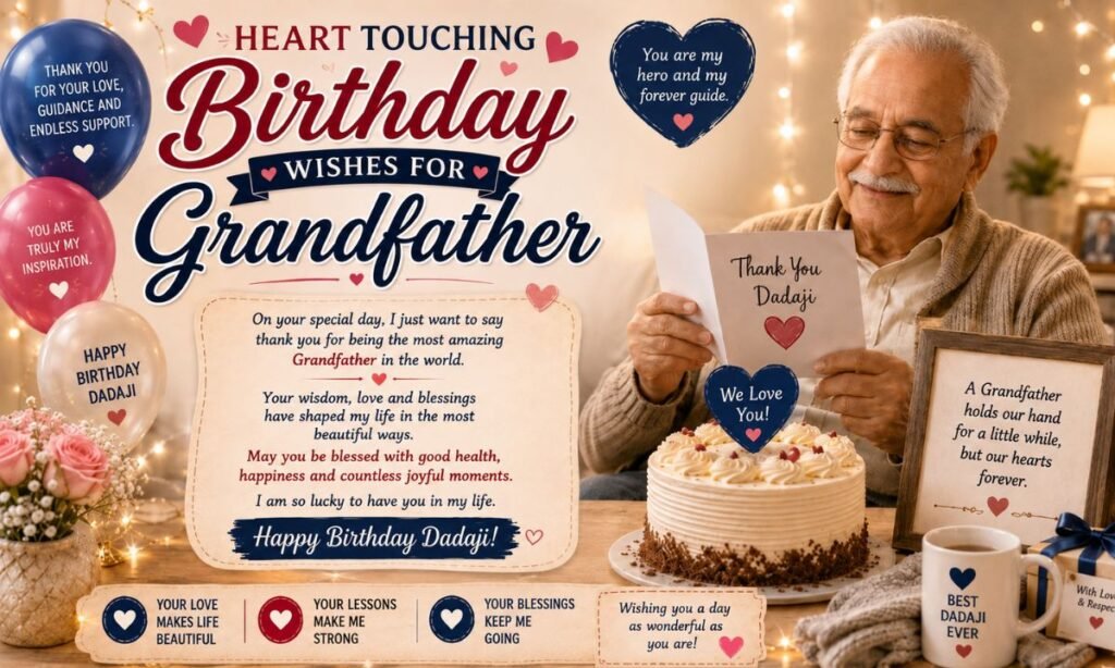 Heart touchimg Birthday wishes for grandfather