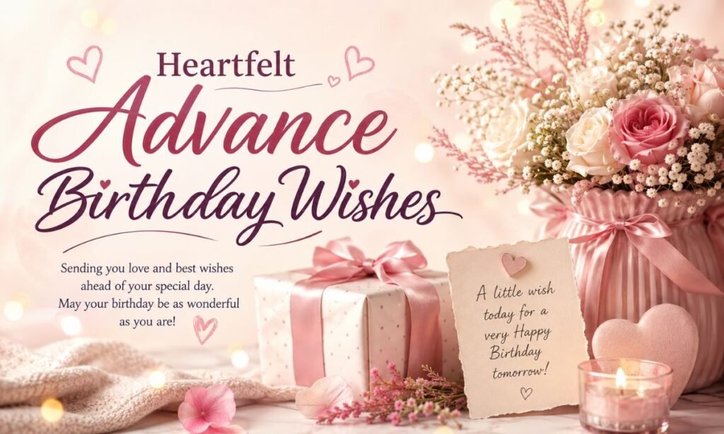Heartfelt Advance birthday wishes