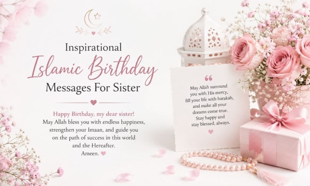 Inspirational Islamic Birthday Messages For Sister