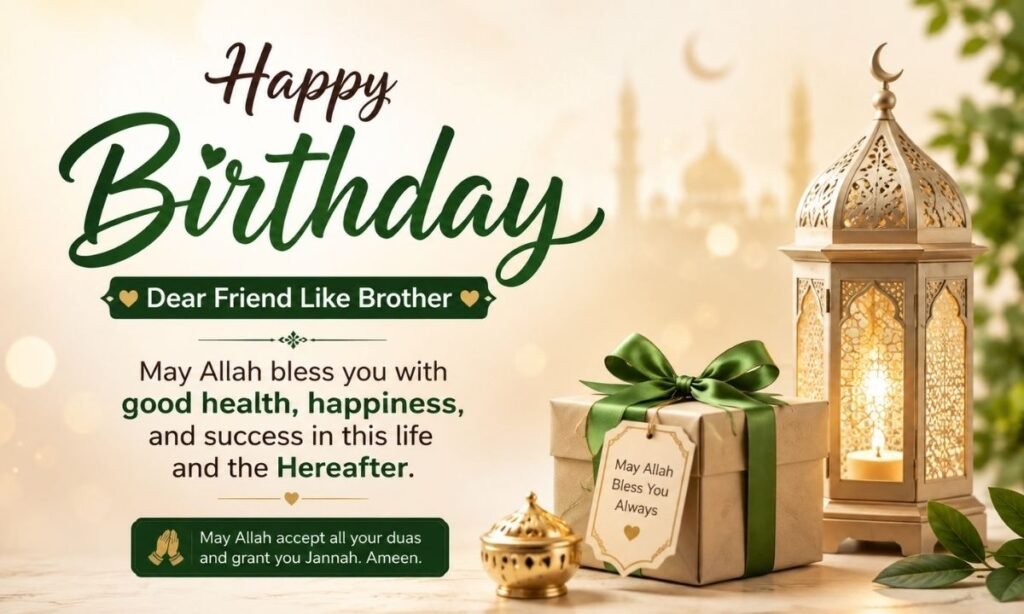 Islamic Birthday Wishes For Friend Like Brother