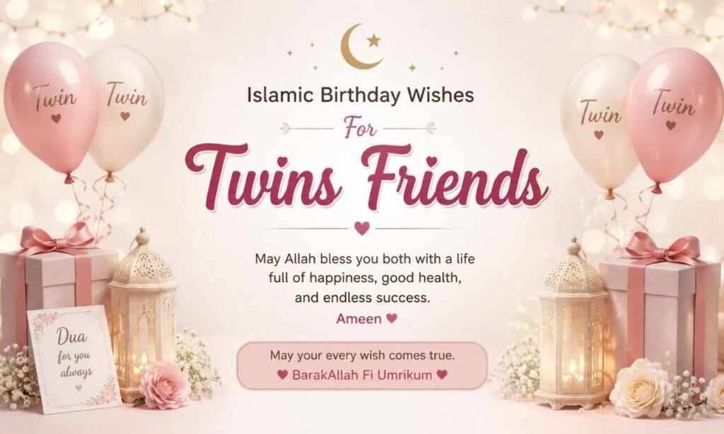Islamic Birthday Wishes For Twins Friends