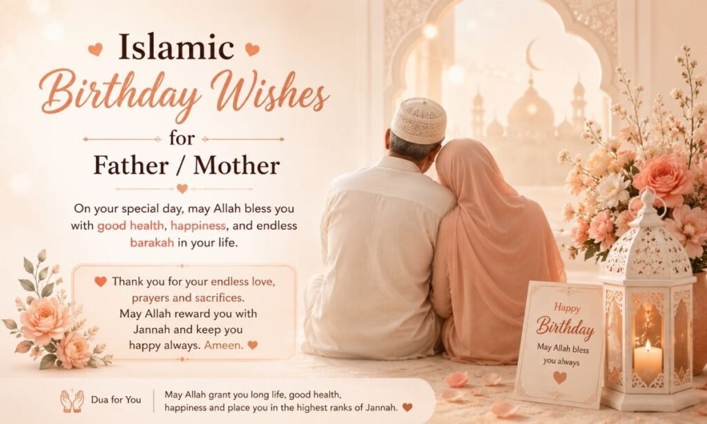 Islamic Birthday Wishes for Father/Mother