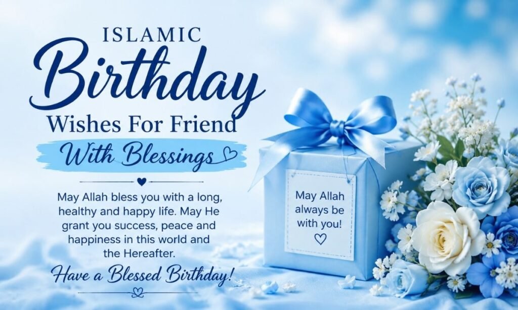 Islamic birthday wishes for friend with blessings