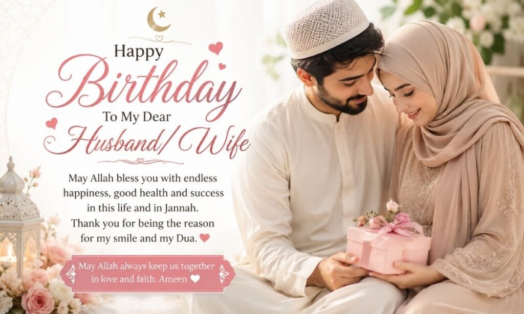 Islamic birthday wishes for husband wife