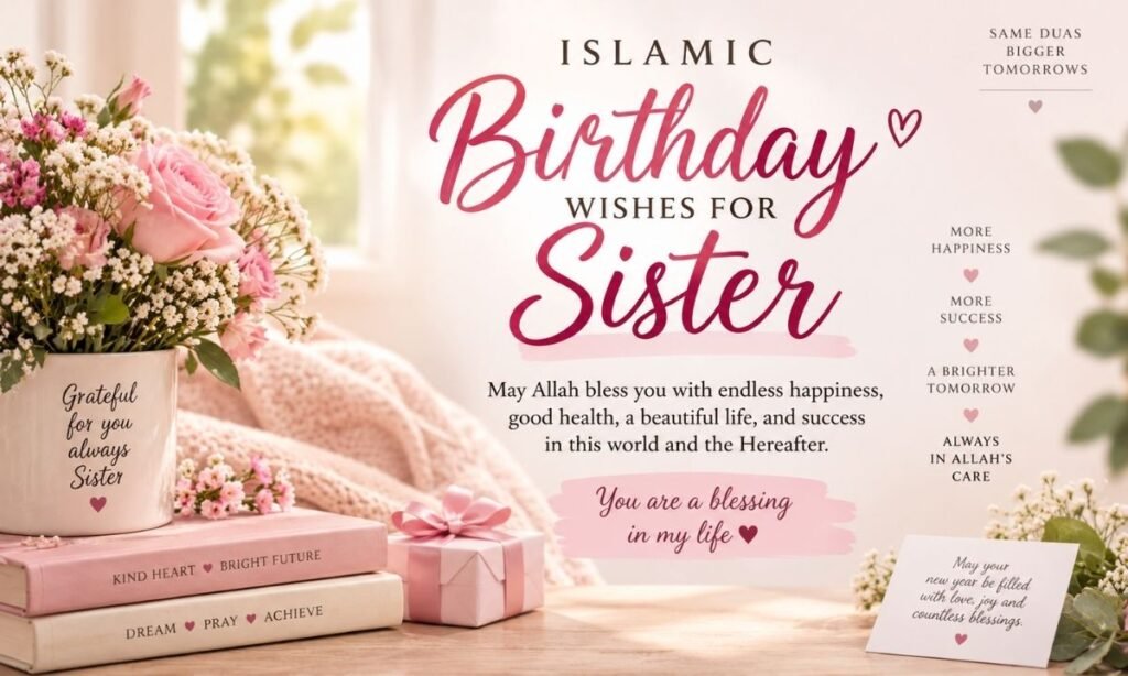 Islamic birthday wishes for sister 