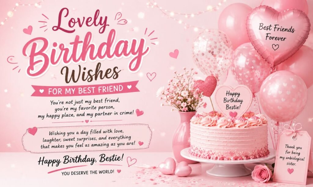 Lovely Birthday wishes for best friend