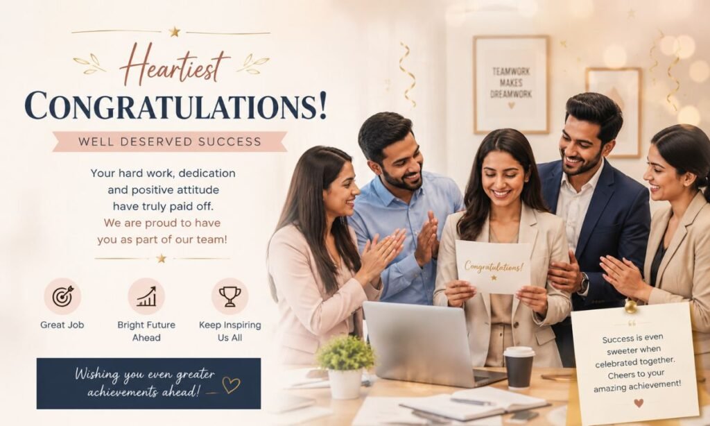 Professional Congratulations Messages For Coworkers