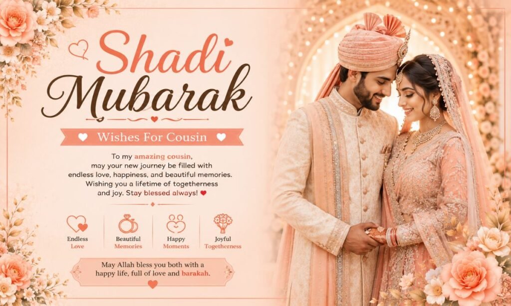 Shadi Mubarak Wishes For Cousin