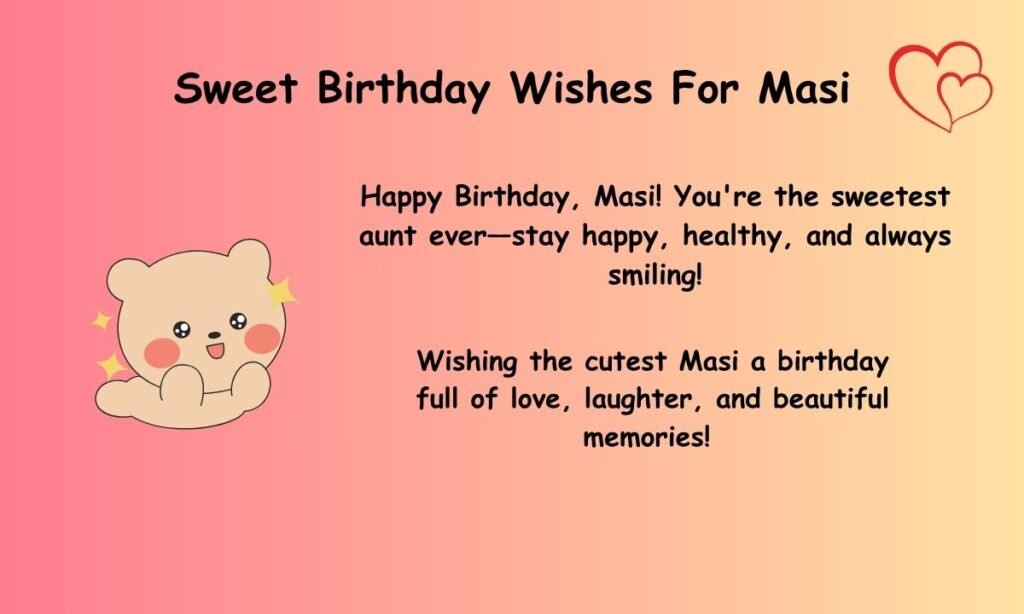 Sweet Birthday Wishes For Masi
