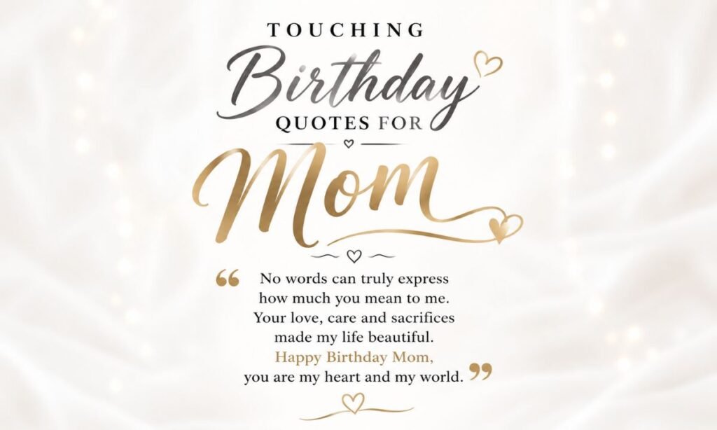 Touching birthday quotes for mom