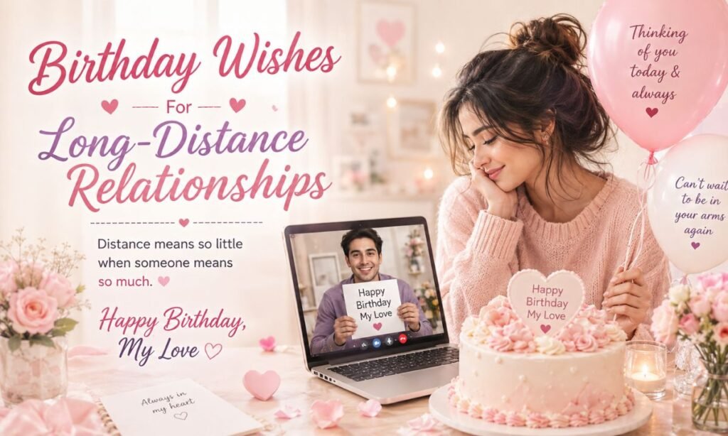 birthday wishes for long distance relatioship wife