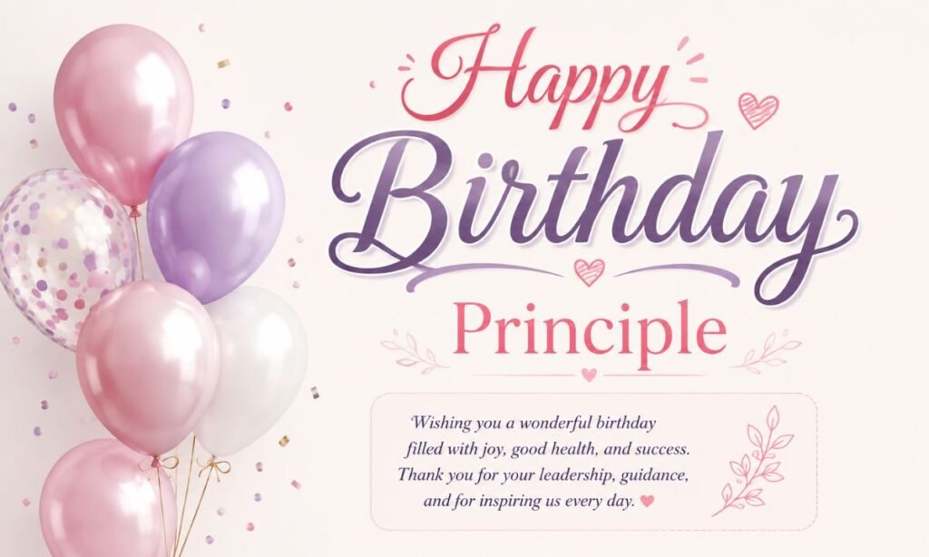 cute birthday for principle