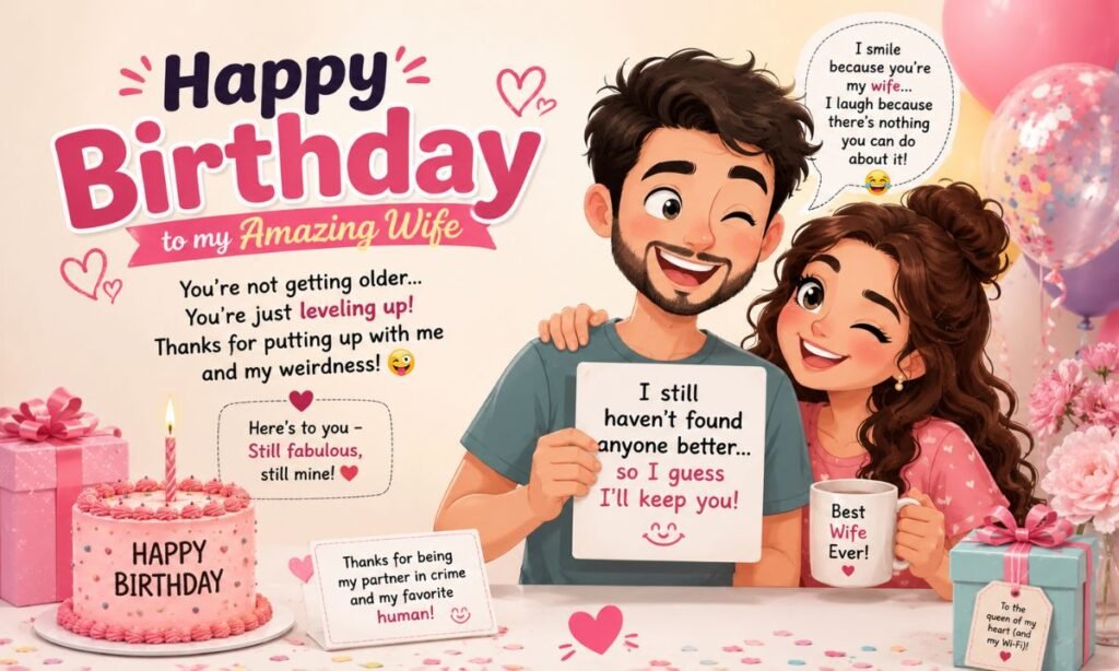 funny birthday wishes for wife