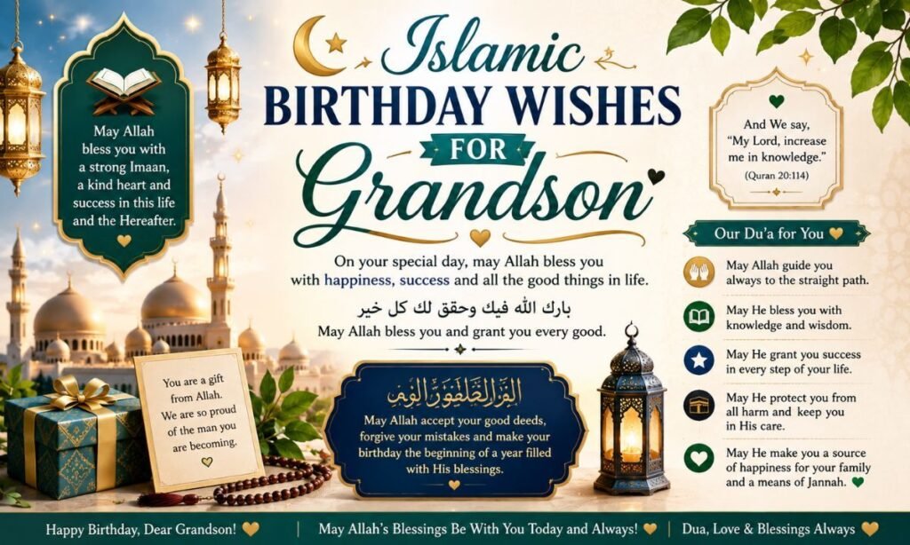 Islamic birthday wishes for grandson