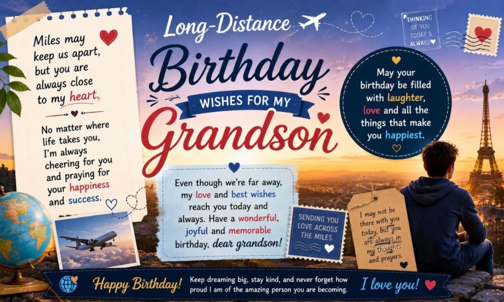 long distance birthday wishes for grandson