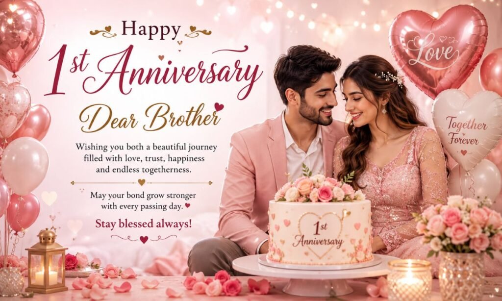 1st Anniversary Wishes for Brother
