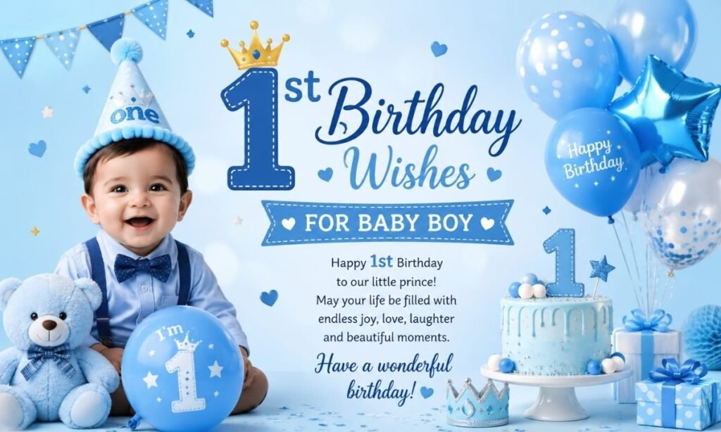 1st Birthday Wishes for Baby boy