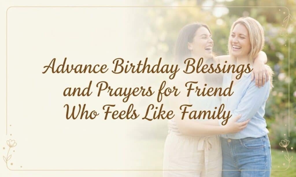 Advance Birthday Blessings and Prayers for Friend