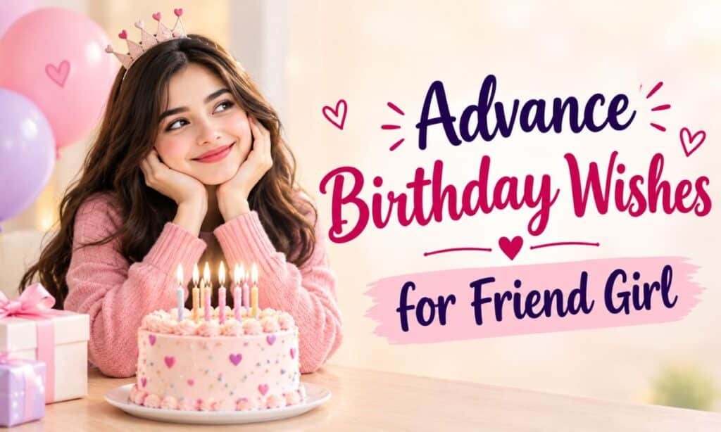 Advance Birthday Wishes for Friend Girl