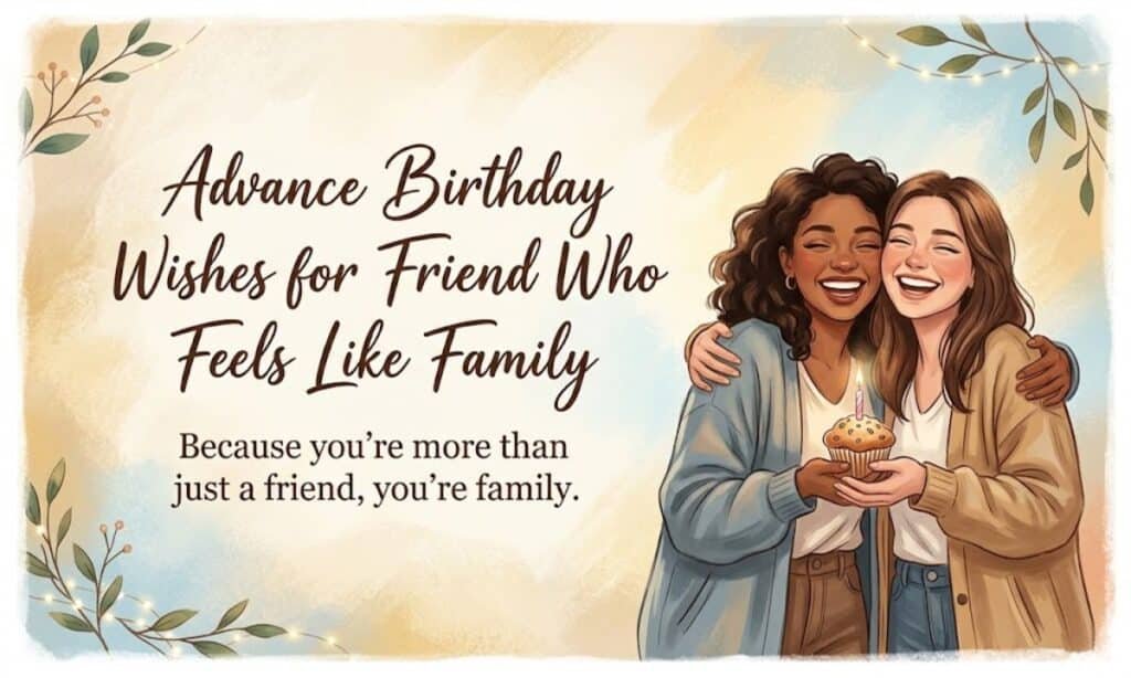 Advance Birthday Wishes for Friend Who Feels Like Family 
